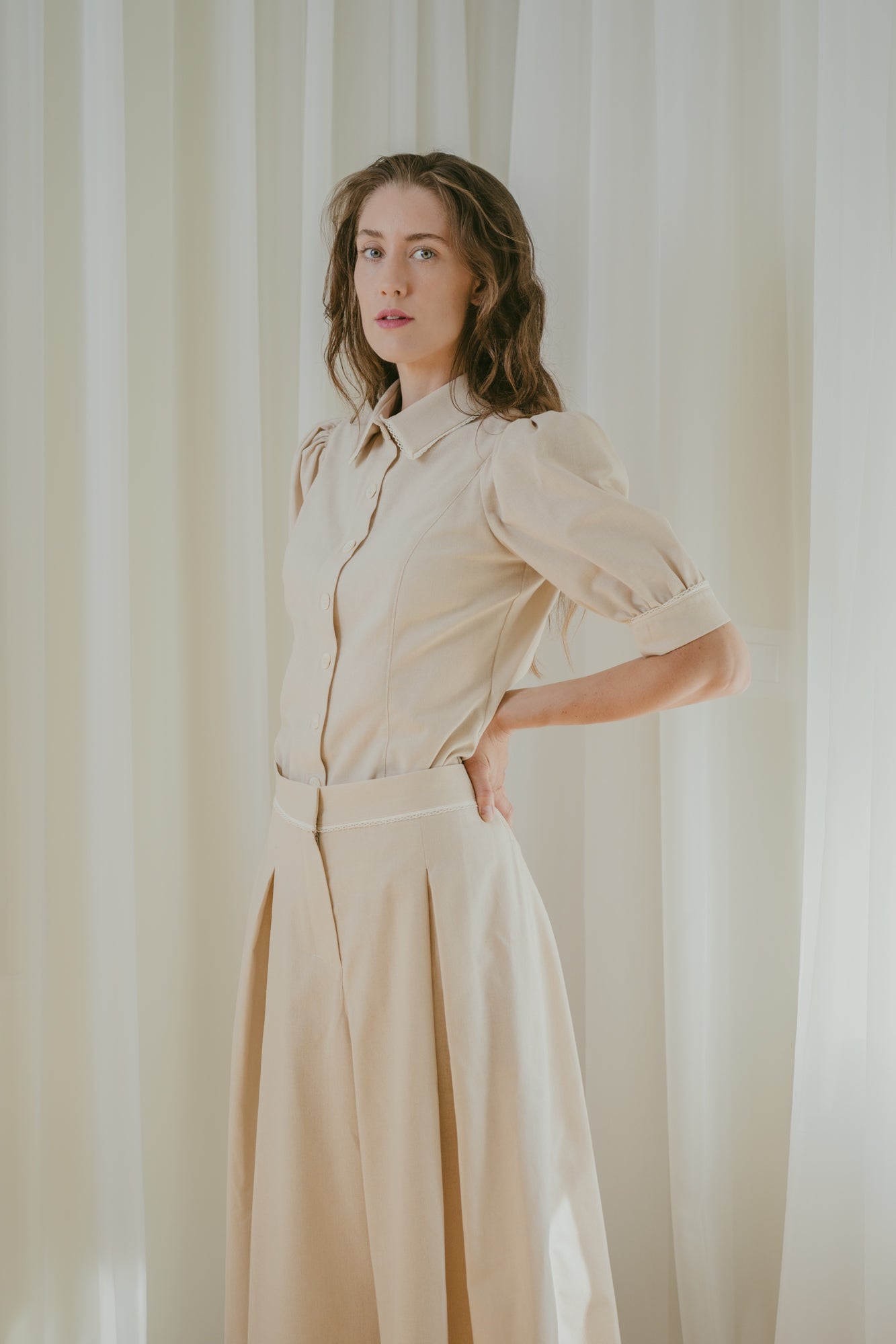 Asymmetric Linen Pants