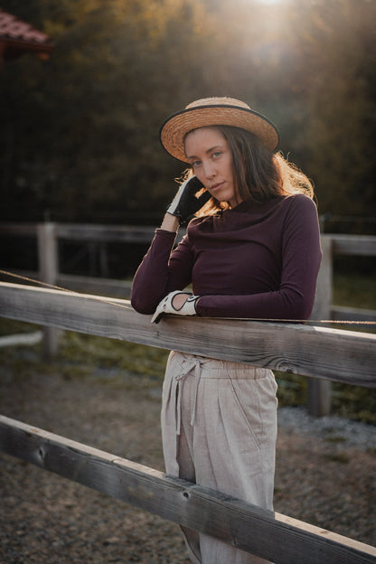 High-Waist Linen Trousers by Nat.Lesjak, high-waist herringbone linen-cotton trousers (5/5)