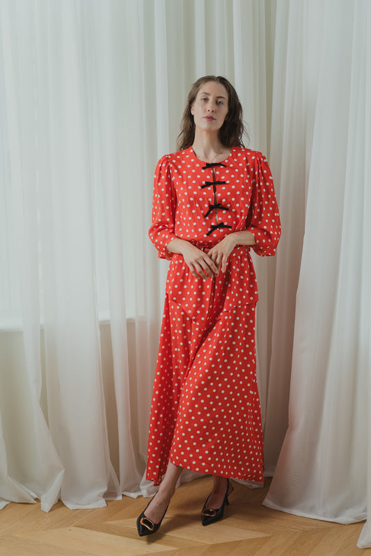 Polka Dot Maxi Dress
