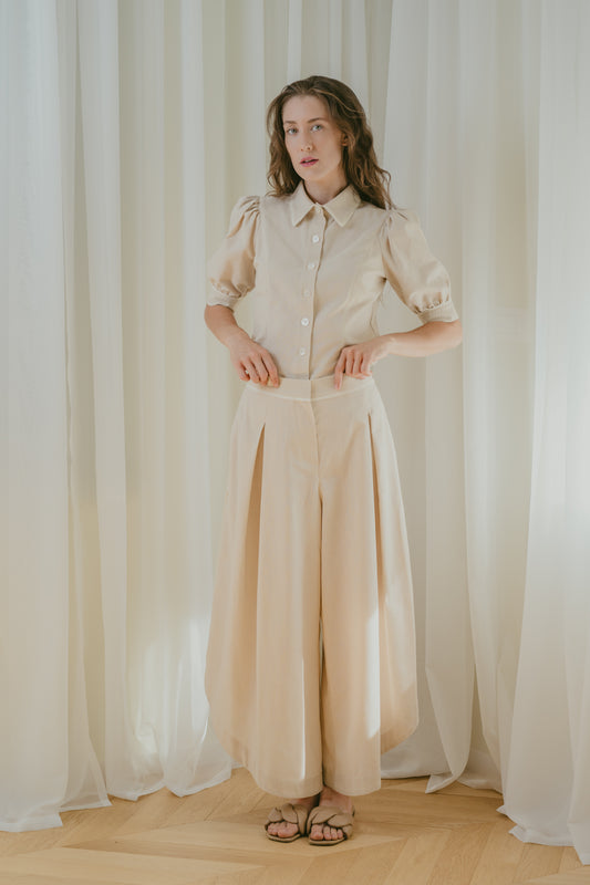 Asymmetric Linen Pants
